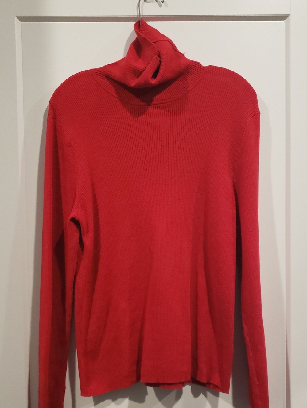Old Navy Women's Red Turtleneck Sweater - Classic Rib Knit